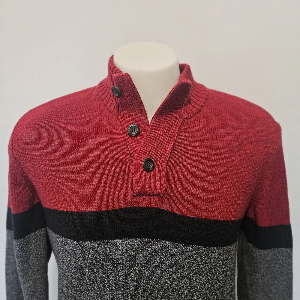 American Eagle Outfitters Seriously Soft Men's 1/4 Button Up Sweater 5% Wool M